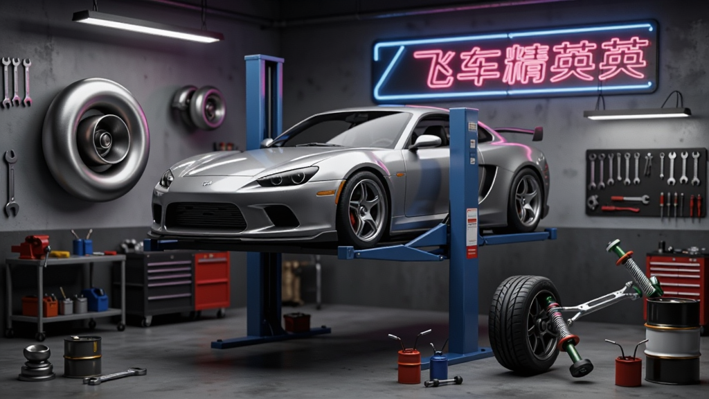 һ����ɫ�ܳ�ͣ�ڸ�װ�����������ϣ���Χ�����Ÿ��ָ�װ����͹��ߣ�����ǽ�Ϲ���