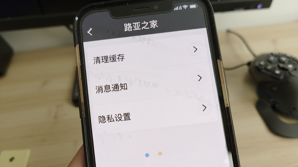 路亚之家设置界面,主体为手机屏幕显示设置选项,布局为列表式排版,包含清理缓存、消息通知、隐私设置等选项,风格简洁,细节清晰,画质干净,无多余元素