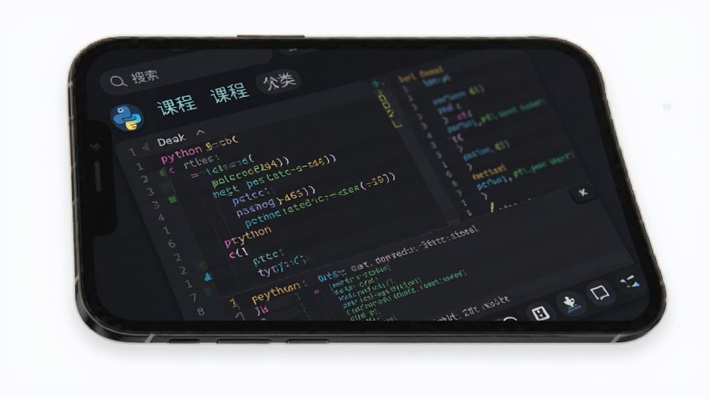 Python���ʨ �ֻ�Ӧ�ý���չʾ�����岼�ּ����ˬ������Ϊ�������Ϳγ̷����ǩ���м��Ǵ���༭��������ʾ��ɫ������Python���룬�ײ�Ϊ���н��������͹�������������ɫ����ɫ������������ɫ�����������ִ���ƽ����ͼ��Բ�����������ʸɾ��޶���Ԫ�أ��ʺϱ��ѧϰ����