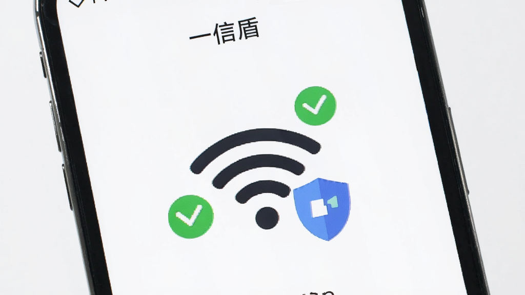 �ֻ���Ļ��ʾ��һ�Ŷܡ���WiFi��ȫ�����棬��Ļ������һ����������ͼ�꣬��Χ��������ɫ�Թ�����ɫ���ƣ������Ǽ��İ�ɫ���棬���Ϊ��ƽ���Ƽ��廭������ɾ����������廭�ʣ��޶���Ԫ��