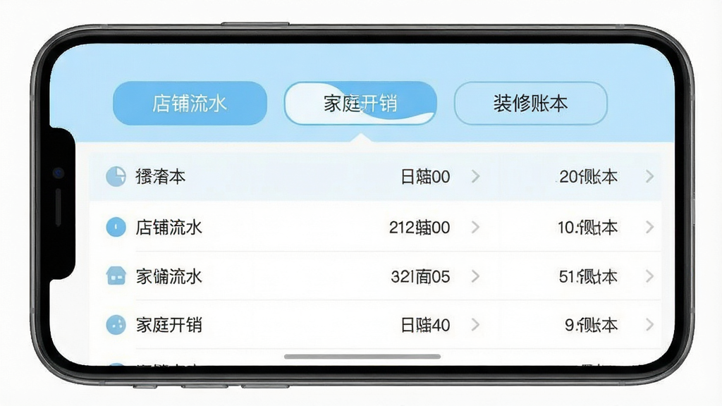 һ��չʾ����App���˱��л������ͼƬ���ֻ���Ļ������ʾ�������˱���ǩ��������ˮ��������ͥ����������װ���˱�������ǰѡ�С�������ˮ�����·��Ǹɾ����˵��б�����������ˬ����ǳ��ɫ�Ͱ�ɫΪ�����������룬���ʸɾ����޶���Ԫ��
