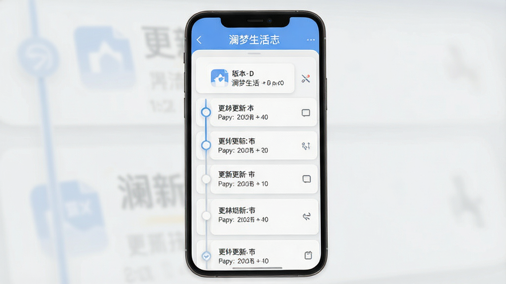 һ��չʾ����������־�Ľ���ͼ�����������ǡ��������App�ĸ��¼�¼ҳ�棬����Ϊ�汾�����б�������Ϊ����ʱ�������У���������ˣ�ɫ��Ϊǳ������ɫ���䣬ϸ�����������ʸɾ����޶���Ԫ��