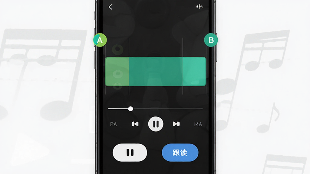 ���ĸ�����AB���临������ʾ��ͼ������չʾ�ֻ���Ļ�ϵ���Ƶ���Ž��棬����Ŀ��A���B���ǣ��м������ø���ɫ���ע�������䣬�ײ��в��ź͸�����ť������Լֱ�ۣ����ʸɾ��޶���Ԫ��