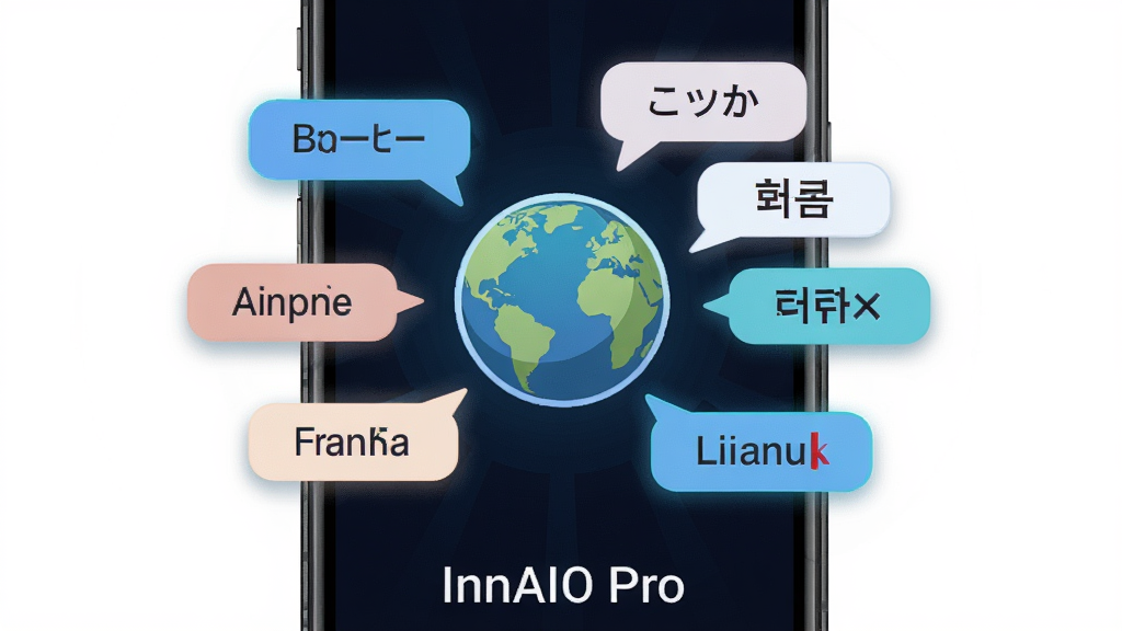 һ��չʾInnAIO Pro������ʵʱ���빦�ܵ�ͼƬ���������ֻ���Ļ��ʾ�����������Χ��һ������ͼ�꣬����Ϊ������У����ֲܷ�Ӣ���������������Ա�ǩ���Ű�ʷ���״�����Ƽ������ƽ����ϣ�ϸ�������Ա�ǩ����΢����Ч�������ʸɾ��޶���Ԫ�أ���Ļ�·���ʾ���֡�InnAIO Pro��