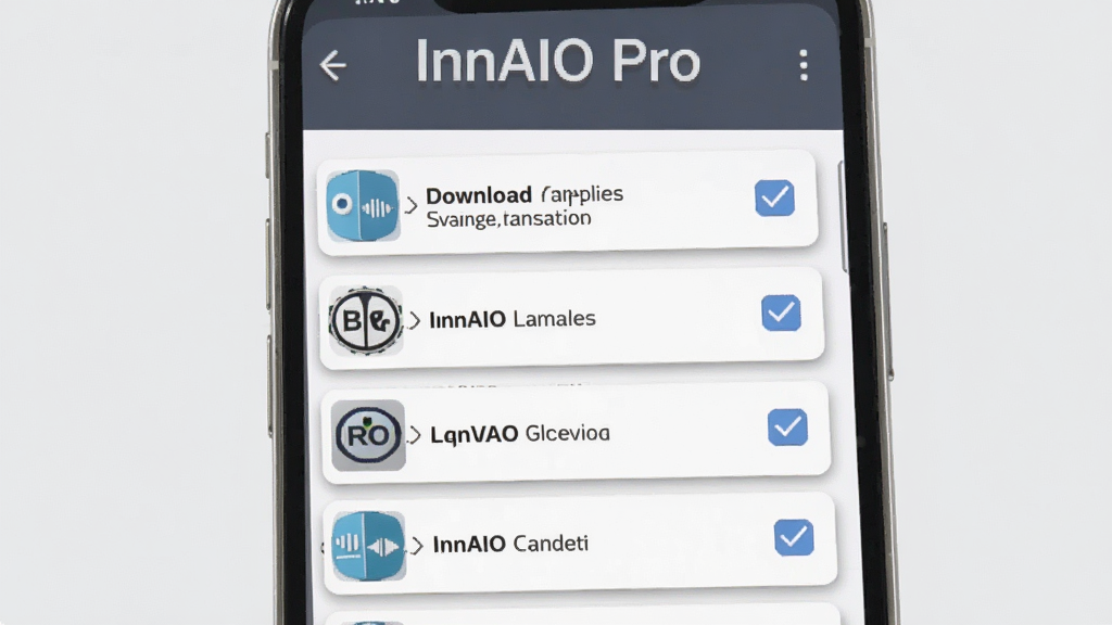 һ��չʾInnAIO Pro���߷��빦�ܵ�ͼƬ���������ֻ���Ļ��ʾ������ɵ����԰��б�������Ϊ�б�ʽ���У�ÿ�����԰��Ա��й�ѡͼ�꣬�Ű����룬����ƽ����ϸ�����б�������΢��Ӱ������Ϊǳ��ɫ�����ʸɾ��޶���Ԫ�أ�������ʾ���֡�InnAIO Pro��