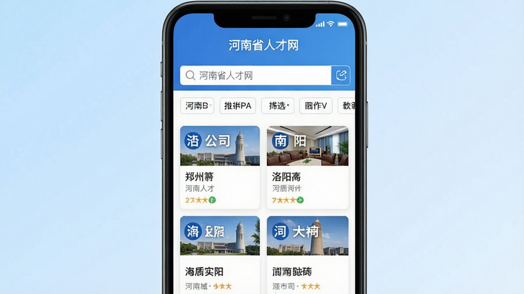 һ��չʾ����ʡ�˲���APPְλ���������ͼƬ���������ֻ���Ļ��ʾ������ʡ�˲��������������·����������ɸѡ�������б���������֣�ݡ������������Ⱥ��ϳ��еĸ�λ��Ƭ��ÿ�ſ�Ƭ���й�˾���ƺ�ְλ���ƣ�������ǳ��ɫ���䣬����������Ű����룬���ʸɾ������޶���Ԫ��