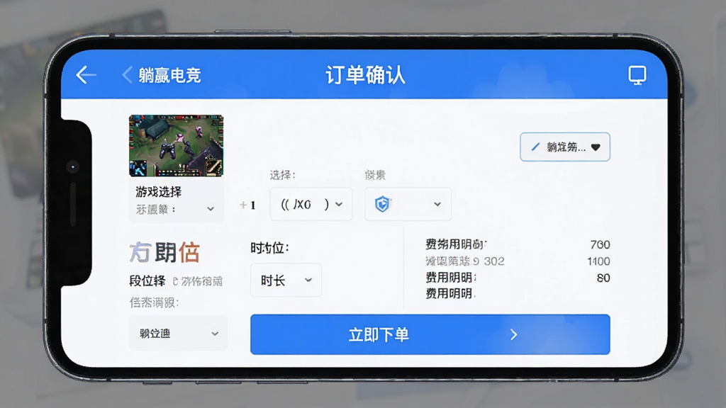 һ���ֻ���Ļ��ͼ����������ʾ�š���Ӯ�羺��APP�Ķ���ȷ��ҳ�棬��������Ϸѡ�񡢶�λѡ��ʱ��ѡ��ͷ�����ϸ���ײ���һ����Ŀ�ġ������µ�����ť�������������ˣ�����ɫ�������������ɾ����޶���Ԫ��