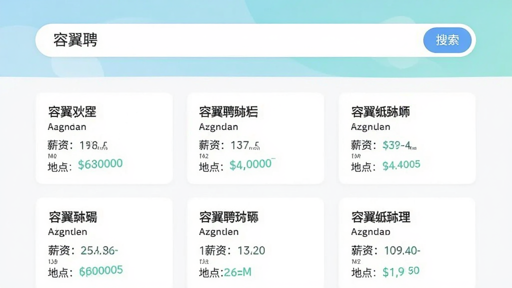 ����Ƹ��λ����ҳ�棬��������ʾ������Ƹ�������������·��г������λ��Ƭ��ÿ����Ƭ����ְλ���ơ���˾���ơ�н�ʺ͵ص㣬������ÿ�Ƭʽ��ƣ���ɫ���£���������ˣ����ʸɾ����޶���Ԫ��
