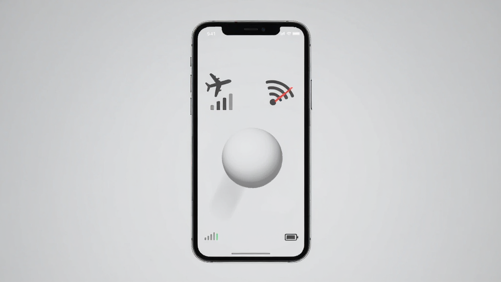 һ��Բ��������״̬���ֻ���Ļ�Ϲ������Ա��зɻ�ͼ���WiFi�رշ��ţ������Ǽ�Լ�Ļ�ɫ�����������ֻ���Բ�򣬲��־��У��Ű�Գƣ����Ƽ���Լ��ϸ�����źŸ�͵��ͼ�꣬���ʸɾ��������޶���Ԫ��