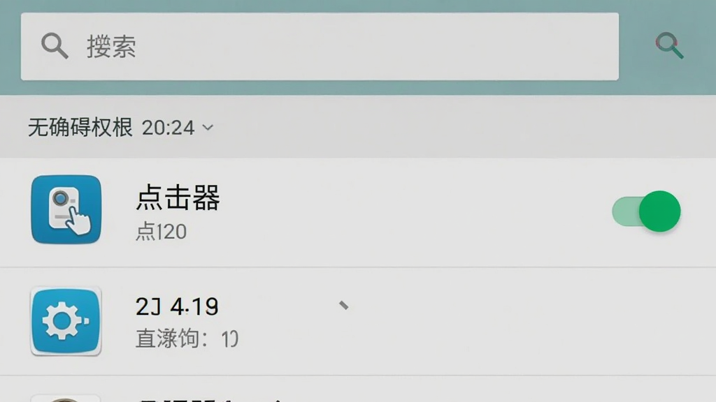一张手机屏幕截图,画面中显示安卓系统的无障碍权限设置页面,列表中有一项名为