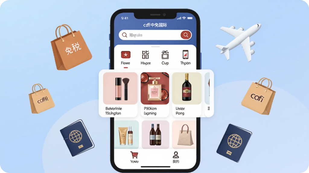 һ��չ��cdfi�������App����ȫò�Ĳ廭������������һ�������ֻ�����Ļ����ʾ��cdfi������ʵ���ҳ���棬������������ͷ���ͼ�꣬�м�����ױ����ˮ����ˮ����Ʒ��Ƭ���ײ��й��ﳵ���ҵ�ѡ����ֻ���ΧƯ������˰�����ɻ������յ�СԪ�أ������ǵ��ŵĽ�����ɫ������ִ���ƽ��ϸ��Բ�󣬻��ʸɾ��޶���Ԫ��