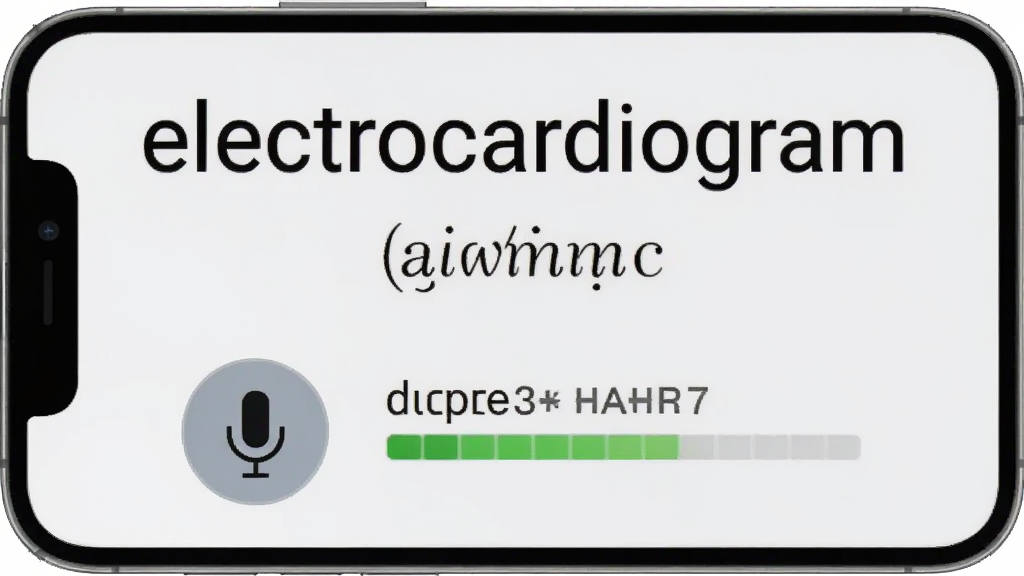 ҽѧӢ�ﱳ���ʸ�����ֽ��棬�ֻ���Ļ��ʾ���ʡ�electrocardiogram�������꣬�·�����˷簴ť�ͷ������ַ���������Ϊǳ��ɫ������࣬�����������޶���Ԫ��