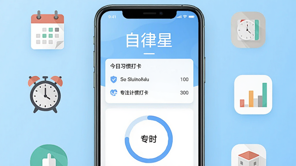 ������App������ȫòչʾ������������һ�������ֻ�����Ļ��ʾ������Ӧ����ҳ�������С������ǡ��������֣��·��ǽ���ϰ�ߴ��б���רע��ʱԲ��������Ϊǳ��ɫ���䣬��Χ���������������ӡ�����ͼ���ȱ�ƽ��ͼ�꣬����ִ���࣬���ʸɾ��������޶���Ԫ��