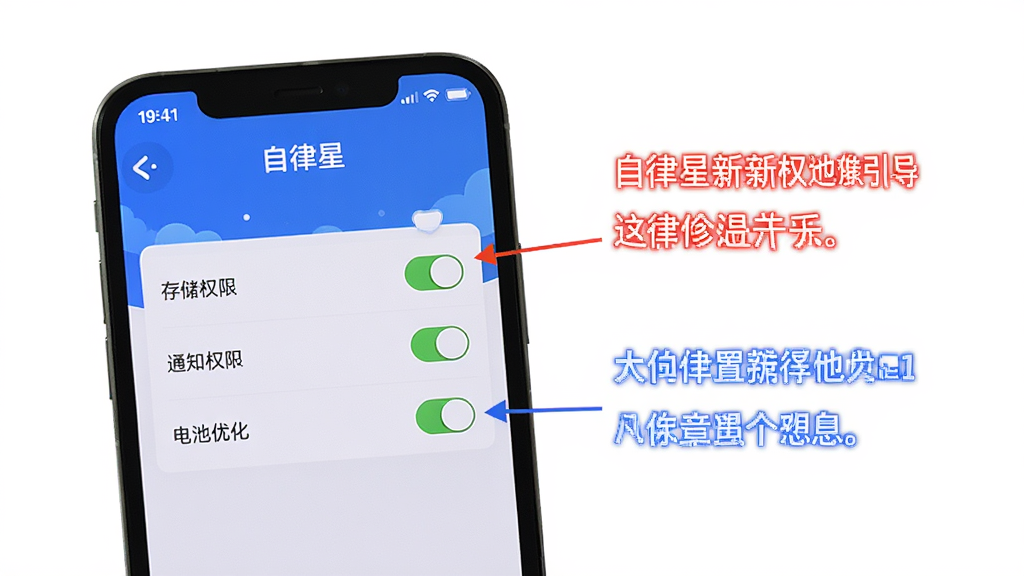 ���������������������棬�������ֻ���Ļ��ʾ�������ǡ�Ӧ�õ�Ȩ������ҳ�棬�д洢Ȩ�ޡ�֪ͨȨ�ޡ�����Ż���ѡ��أ��Ա��к�ɫ����ɫ����ʾ���ֱ�ע������Ϊ��ɫ���������ֱ�ۣ����ʸɾ��޶���Ԫ��
