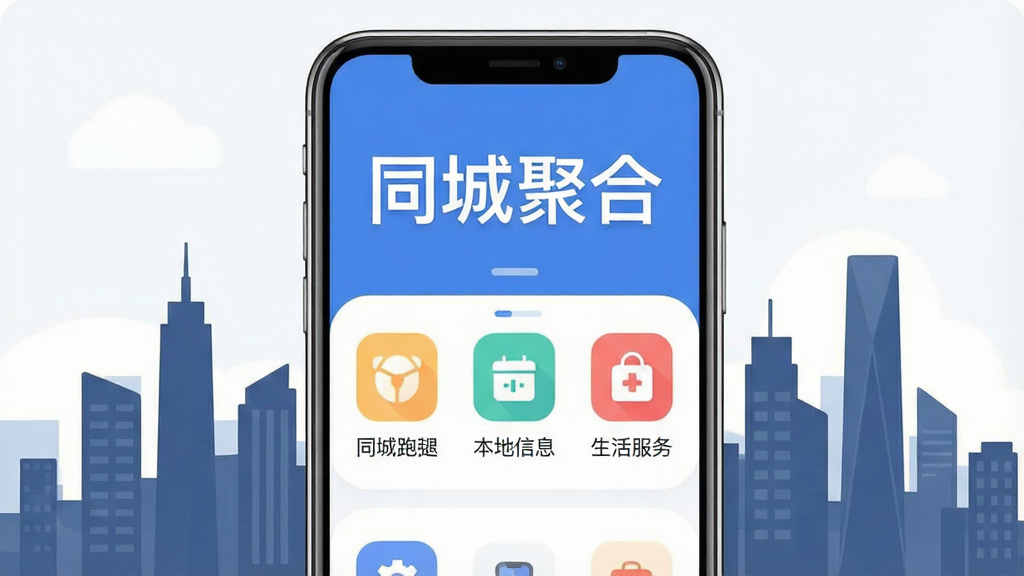 һ��չʾͬ�Ǿۺ�App���Ľ�����ֻ�Ӧ���̵�չʾͼ������������һ�������ֻ�����Ļ��ʾApp�����棬�����С�ͬ�Ǿۺϡ��ĸ����֣��·�������ͬ�����ȡ�������Ϣ�����������������ģ��ͼ�꣬�����ǳ�������߼�Ӱ������ִ���ƽ��ϸ��Բ�󣬻��ʸɾ��������޶���Ԫ��