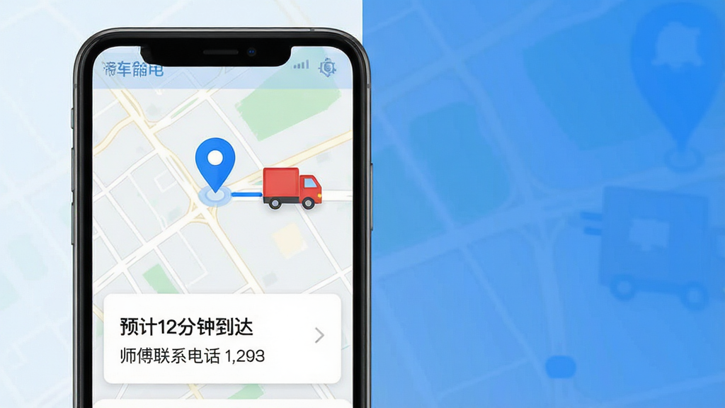 һ���ϳ���APP����׷�ٽ���ʾ��ͼ���ֻ���Ļ��ʾ��ͼ����ͼ����һ����ɫ��λ������û�λ�ã�һ����ɫС����ͼ�������Ԯ�������ƶ����·���Ƭ��ʾ��Ԥ��12���ӵ����ʦ����ϵ�绰����������ˬ����ɫ��������ɫ��ɫ�������ʸɾ��޶���Ԫ��