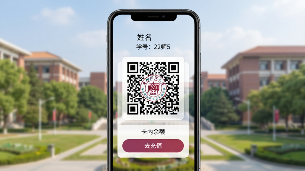 �Ͼ�ʦ����ѧAppУ԰����ά����棬�������ֻ���Ļ������Ϊ��Ļ������ʾһ��������ʦ��У��ˮӡ�Ķ�ά�룬�Ϸ���ʾ������ѧ�ţ��·���ʾ�������͡�ȥ��ֵ����ť���Ű���У����Ϊ���Ŀ�Ƭʽ��ƣ�ϸ���϶�ά��������ɨ�������ǵ�����У԰�羰�黯ͼ�����ʸ��壬�ɾ����޶���Ԫ�ء�