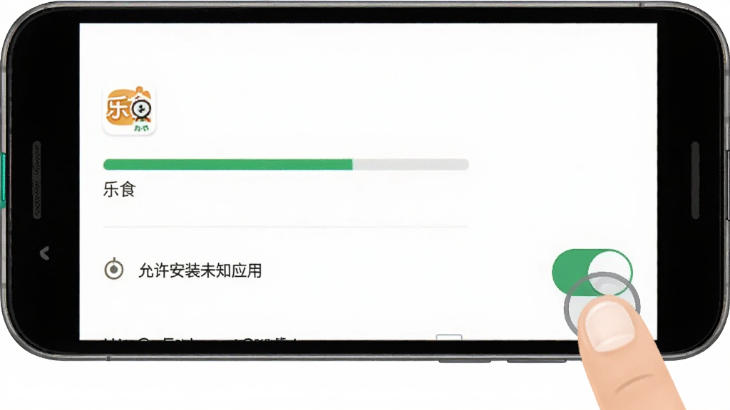 һ��չʾ����ʳ��App�ڰ�׿�ֻ��ϰ�װ��Ȩ�����ý����ͼƬ�������������ֻ���Ļ����Ļ����ʾ�š���ʳ���İ�װ�������͡�������װδ֪Ӧ�á���Ȩ�޿��أ��Ա�����ָ�����ʾ�⣬���Ϊ���Ľ̳�ͼʾ�����������������ɾ����޶���Ԫ�ء�