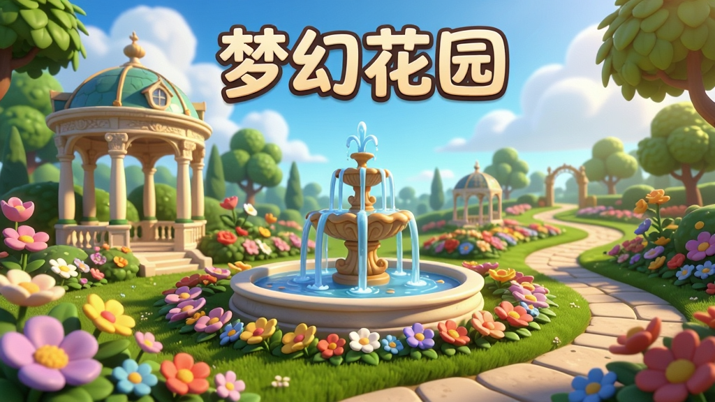 һ�������������λû�԰ȫ��ͼ�����������Ǿ��µ���Ȫ��ʢ���ĸ�ɫ�ʻ�������ǹŵ��ŷʽ��ͤ���Ҳ������ѵ�С��ͨ��Զ����������ƣ��������ģ���������ɫ�����޵�3D��ͨ��Ⱦ��ϸ�ڷḻ�����ʸɾ�������������û�ж�������Ԫ�أ�ͻ�����λû�԰���ĸ��������ڻ��涥����