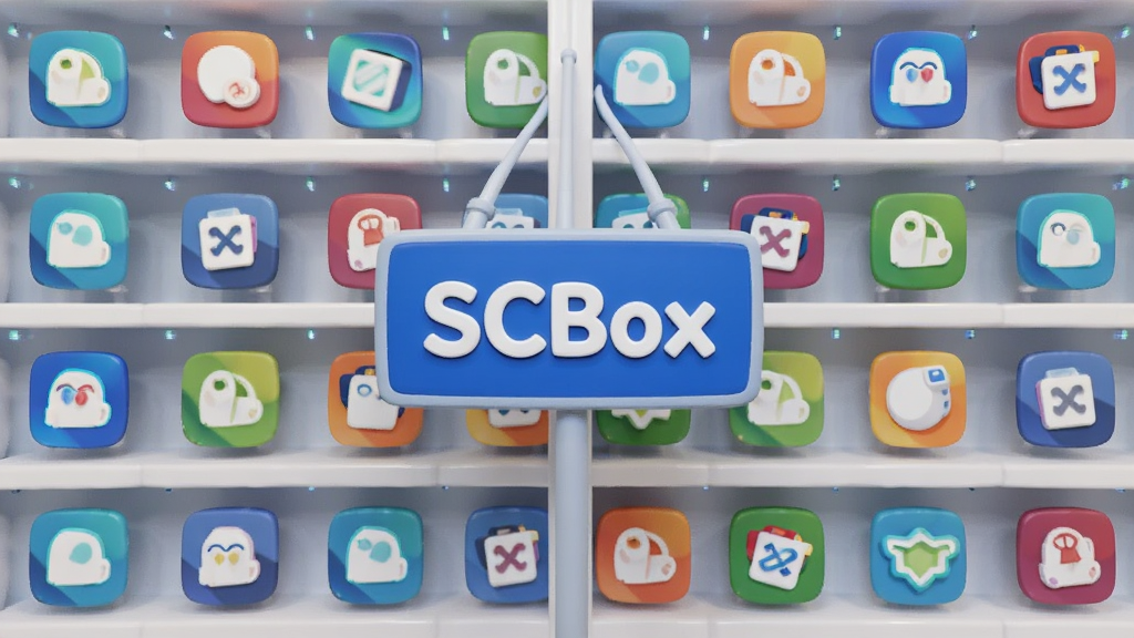 һ�������Ӧ�òֿⳡ�������������������Ÿ��ֲ�ɫӦ��ͼ�꣬������һ��д�š�SCBox������ɫָʾ�ƣ������������࣬���ͨ�Ƽ��У����ʸɾ��޶���Ԫ��