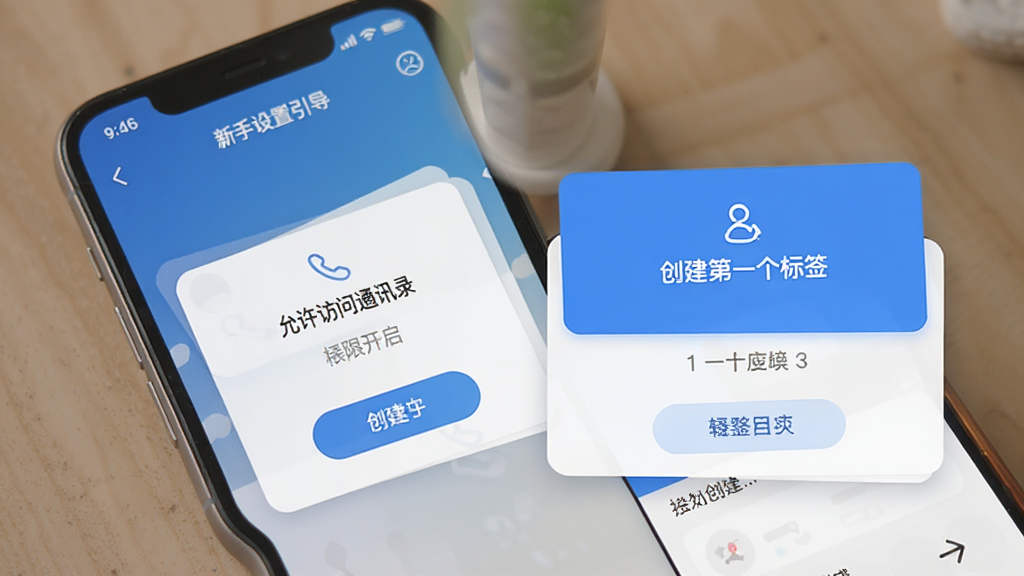 ˽�� App ���������������棬�ֻ���Ļ��ʾȨ�޿�����ʾ���ǩ�����̳̣��������С���������ͨѶ¼����������һ����ǩ����������Ƭ����������ɫΪ������������������Ѻ������֣����ʸɾ��޶���Ԫ��