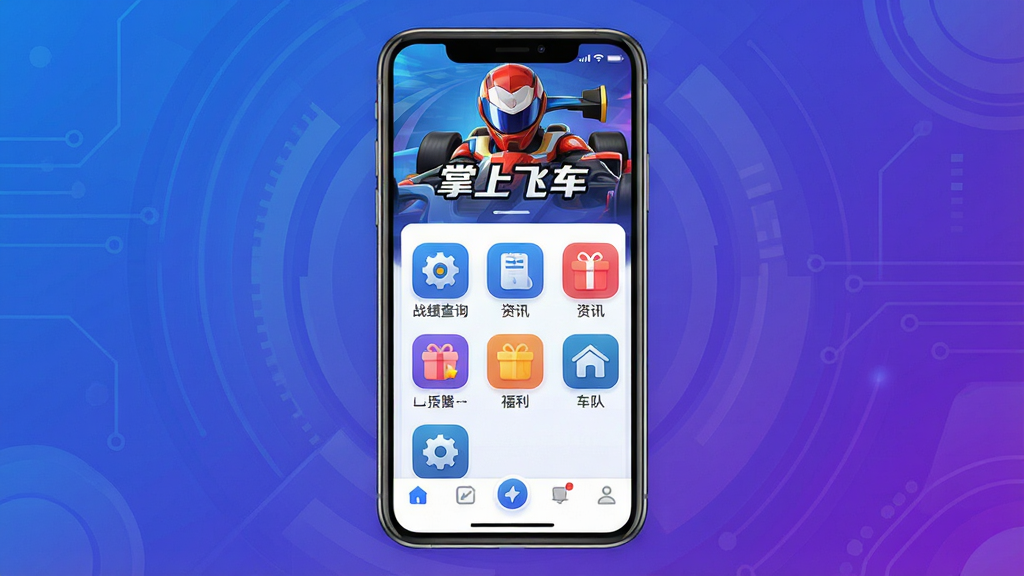 ���Ϸɳ�App������ȫòչʾ�������������ֻ���Ļ����Ļ����ʾ���Ϸɳ�Ӧ����ҳ��������QQ�ɳ���ɫ����͡����Ϸɳ������ֱ�ʶ���м�������ʾս����ѯ����Ѷ�����������ӵȹ���ͼ�����񣬵ײ�Ϊ������������Ϊ����ɫ�Ƽ��н��䣬����ִ���ƽ��ϸ��Բ�󣬻��ʸɾ��������޶���Ԫ��