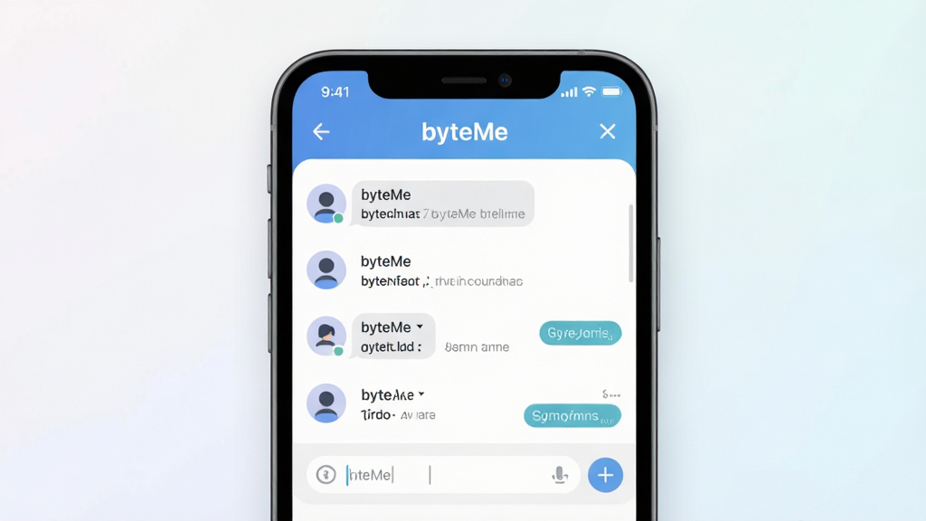 һ��չʾbyteMe��������ȫò��ͼƬ�������������ֻ���Ļ����Ļ����ʾbyteMe������棬���涥����