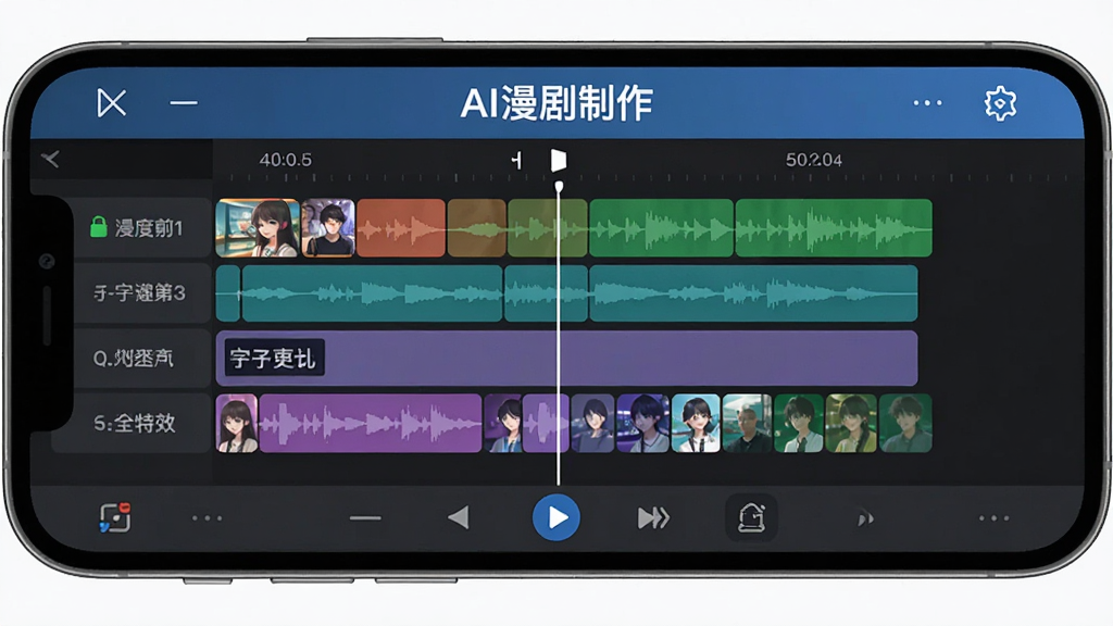 AI�������������Ķ����������棬�ֻ���Ļ������ʾ��AI�������������⣬�·�����Ƶ����Ƶ����Ļ����Ч���������������в�ɫƬ�ο飬�ײ��ǹ��������������ִ�����ɫ����Һ���ɫΪ�������������ɾ����޶���Ԫ��