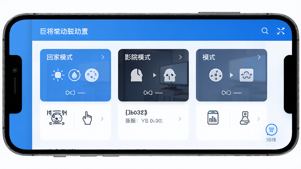 �޽����ܳ����������ý��棬�ֻ���Ļչʾ�ؼ�ģʽ��ӰԺģʽ��˯��ģʽ�ȳ�����Ƭ��ÿ����Ƭ���ж�Ӧ�豸ͼ�꣬���沼��������������ɫ����ƽ����񣬻��ʸɾ�