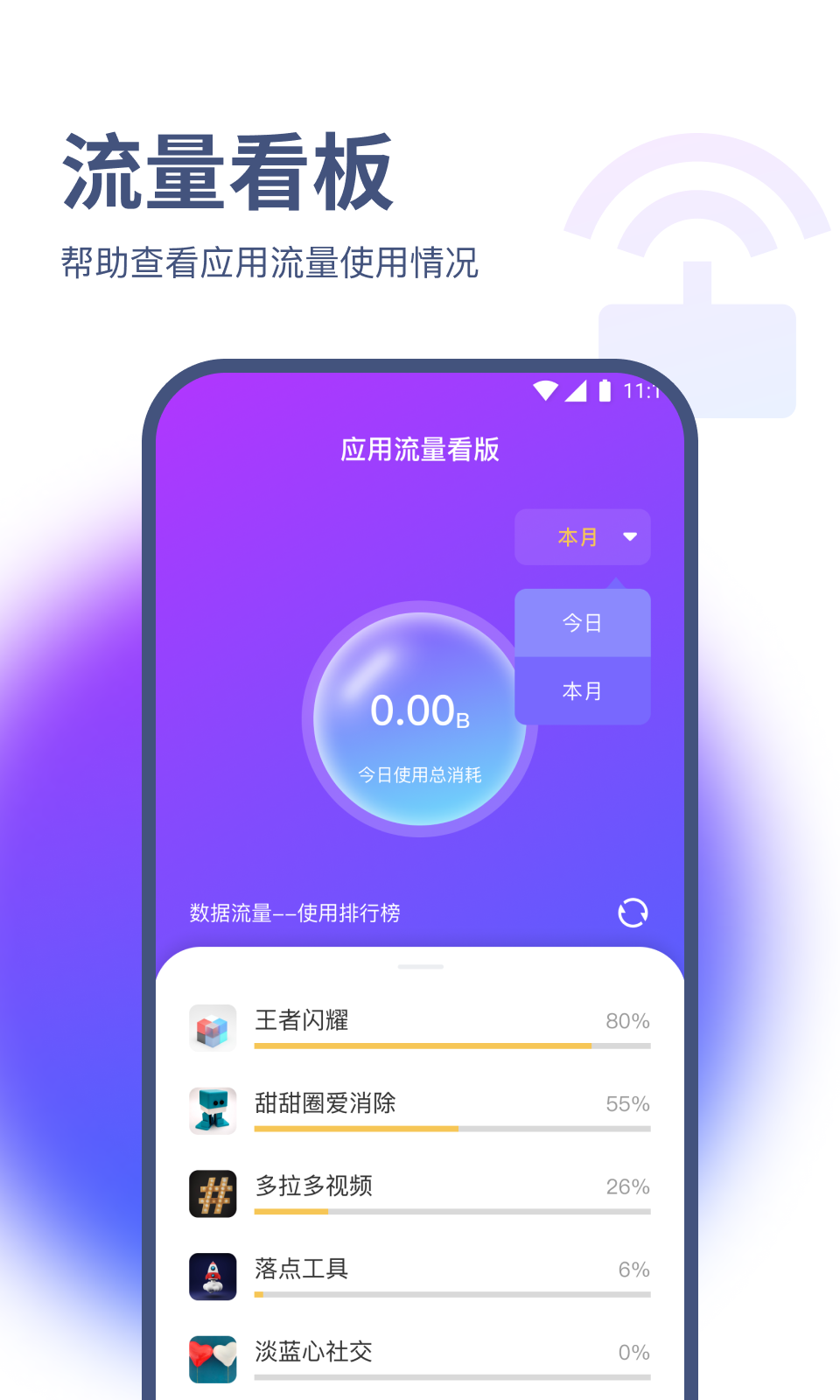 青崖流量顾问 安卓版 界面截图
