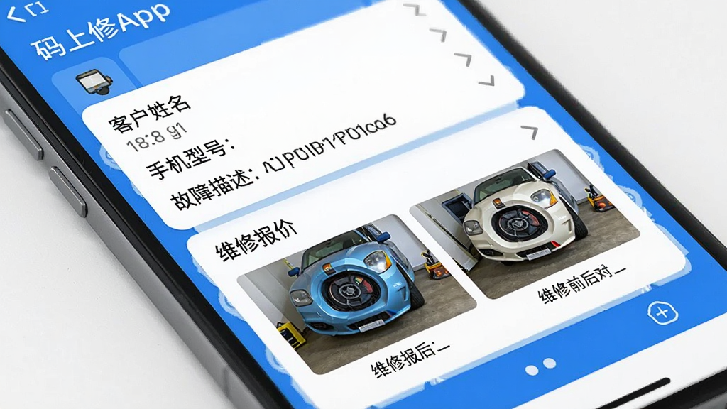 ������App��������������д���ֻ���Ļ��ʾ��������ҳ�������ͻ��������ֻ��ͺš�����������ά�ޱ��ۡ�ά��ǰ��Ա���Ƭ�����沼��������������ɫ����ƽ����Ʒ�񣬻��ʸɾ��޶���Ԫ��