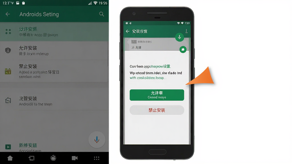 ��ά�̳�App���ֲ���ָ��ͼ���������ֻ���Ļ��ʾ��װȨ�����ý��棬��������װ�ͽ�ֹ��װ������ť���Ա��м�ͷָ������ѡ������ǰ�׿ϵͳ����ҳ��ĵ��Ͳ��֣�����Ǳ�ƽ����ƣ��������������ʸɾ��޶���Ԫ��