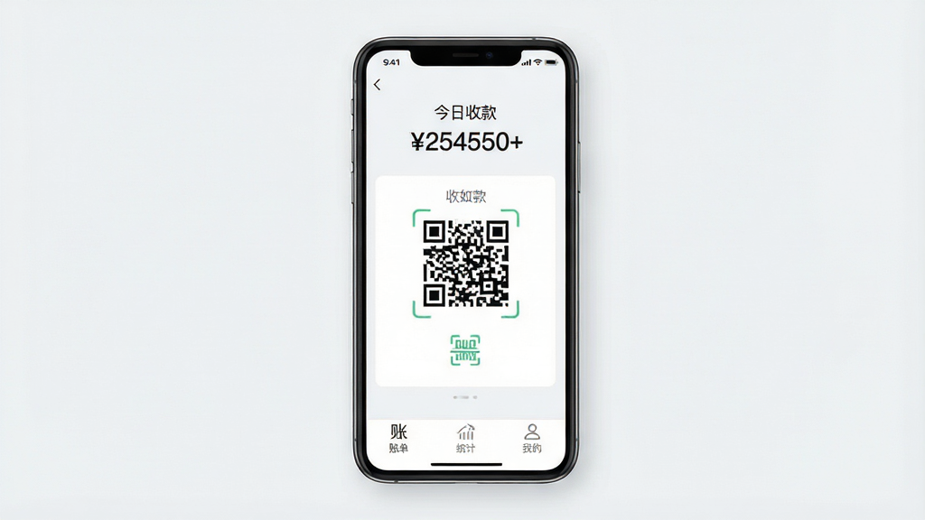 һ��չʾ����ţAPP���Ľ�����ֻ�����ͼ������������һ���ִ������ֻ�����Ļ��ʾ����ţ�տ������棬�����С������տ���ֺͽ�����֣��м�����Ŀ���տ��ά���ɨ��ͼ�꣬�ײ����˵���ͳ�ơ��ҵ�������ǩ���������Ǹɾ���ǳ�Ұ�ɫ��������ִ���ƽ�������������ɾ����޶���Ԫ��