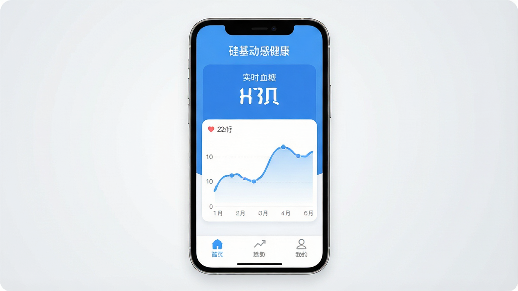 ������н���App����ȫòչʾͼ��������һ�����������ֻ�����Ļ��ʾ��������ɫ��Ѫ�Ǽ�������棬���涥���С�������н������������м���ʵʱѪ����ֵ��һ��ƽ��������ͼ���ײ��С���ҳ�������ơ����ҵġ�����ͼ���ǩ�����־��У������Ǹɾ���ǳ��ɫ���䣬����ִ���ƽ����ϸ��Բ�󣬻����������޶���Ԫ�ء�