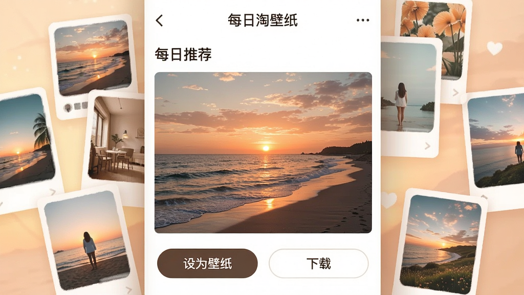 һ��չʾ��ÿ���Ա�ֽ��Ӧ���ڡ�ÿ���Ƽ������Ľ�ͼ������������һ��Ψ�������亣�߷羰��ֽ���·��С���Ϊ��ֽ���͡����ء�������ť��������ΧƯ���ż�������ͼ��չʾ��ͬ�����������ů����������ϸ�壬�ɾ��޶���Ԫ��