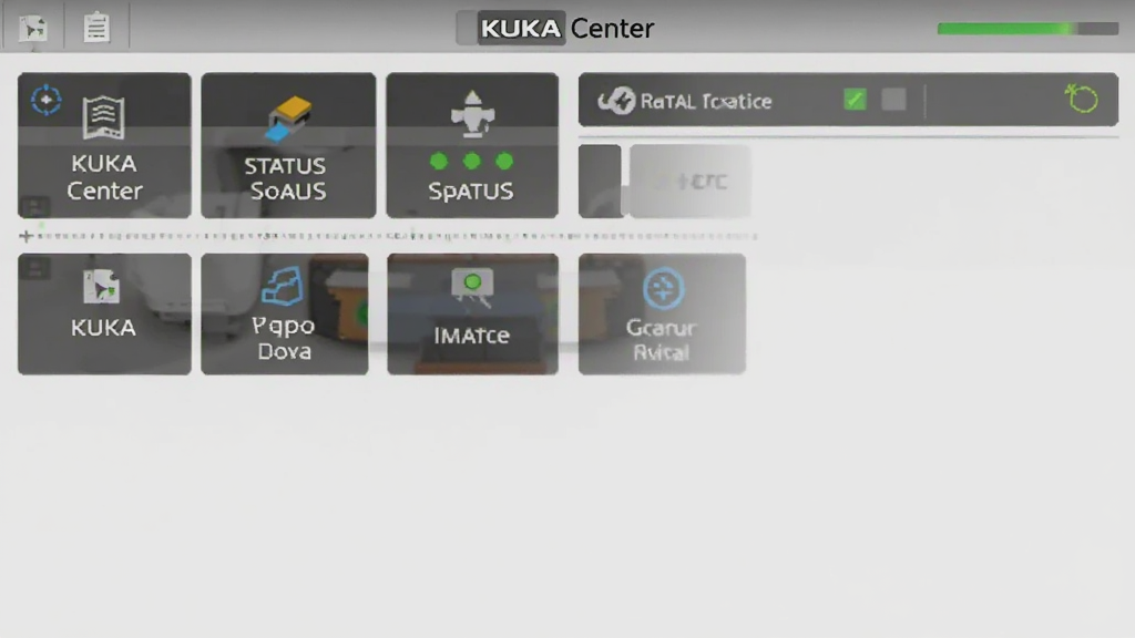 һ��KUKA Center�Ľ����ͼ��������û���κι������ֻ�й��ܰ�ť��״ָ̬ʾ�������ɾ����࣬��񼫼򣬻�������