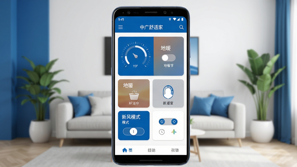 �й����ʼ�App������ȫòչʾ������������һ�������İ�׿�ֻ����ֻ���Ļ��������ʾ���й����ʼҡ�App����ҳ����ҳ���ְ����¶ȵ���Բ�̡���ů���ء��·�ģʽ�л��ȿ�Ƭʽ���������������ִ���Լ���Ŀ�����������ɳ������ֲ������ɫ����Ʒ�����Ͱ�ɫΪ�������ɾ���ˬ�����ʸ��壬�޶���Ԫ��