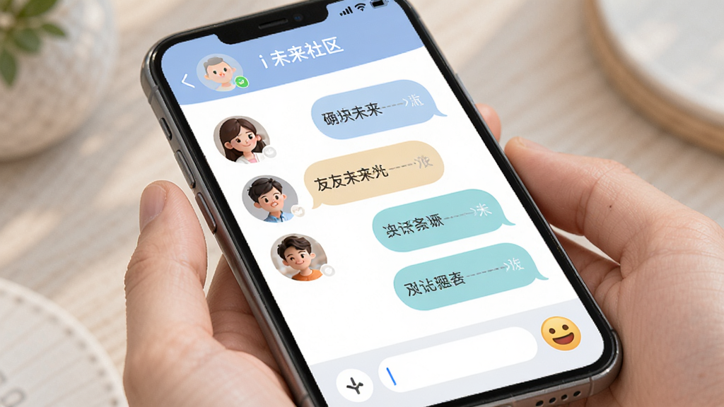 i��δ��������ʱͨѶ������棬�ֻ���Ļչʾ����Ի��б������Ϊ����ͷ���Ҳ�Ϊ�������ݣ��ײ��������ͱ��鰴ť��������ʾ��ϵ���ǳƣ�������ɫ��ͣ�����Բ�󣬷�������Ѻã���������������Ԫ��