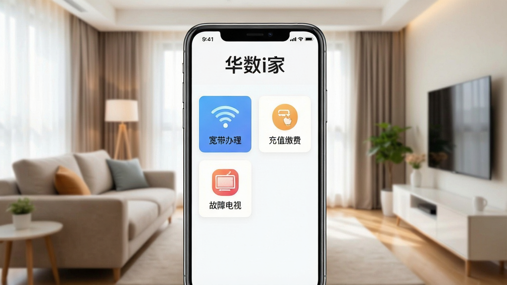 һ��չʾ������i�ҡ�App���Ĺ��ܵ��ֻ������ͼ�������������ֻ���Ļ����Ļ��չʾApp��ҳ�������С�����i�ҡ����ֱ�ʶ���·������ſ�����������ֵ�ɷѡ����ϱ��ޡ��ҵĵ��ӵ�ͼ�갴ť����������ܰ���ִ���ͥ��������ɳ���͵��ӣ��������������������������ɾ��޶���Ԫ�ء�