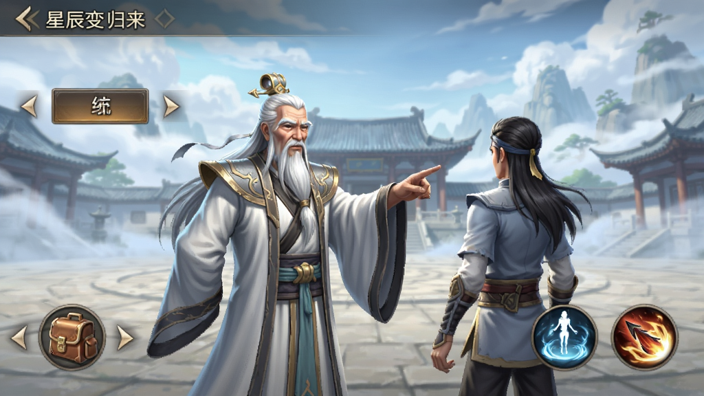 �ǳ��䣺���� �����������棬������һλ�ɷ���ǵ�������������ҽ�ɫָ������Ҫ�죬���������м�ͷָ���������ť��������ť�ͼ��ܰ�ť���������������Ƶ����Ź㳡�����Ϊ���������磬UIָʾ���������ʸɾ��޶���Ԫ��