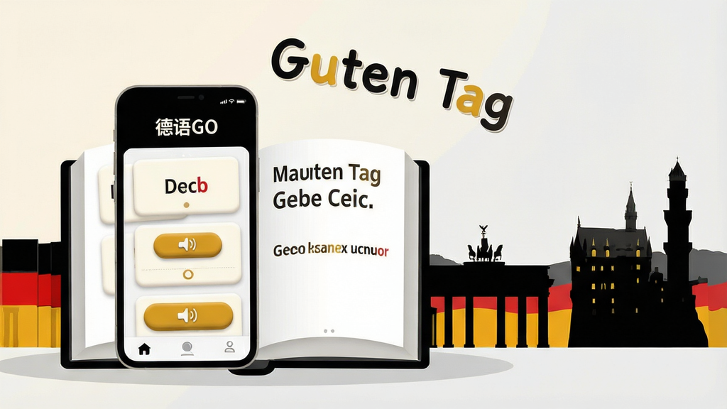 һ��չʾ����ѧϰ�����Ĳ廭������������һ���򿪵ĵ���ʵ��һ�������ֻ����ֻ���Ļ����ʾ�š�����GO����App���棬�������е��ﵥ�ʿ�Ƭ�ͷ�����ť����Χ�����ŵ¹��ر꽨����Ӱ�粪���Ǳ��ź�����챤��������ĸ��Guten Tag��Ʈ���ڿ��С��������ֻ��ʹʵ�λ�ڻ�������ƫ�󣬵ر��Ӱ��Ϊ�����Ҳ����졣�Ű������������ķ��ɫ���Ե¹�����ĺں����ɫΪ��׺��������͵��װ׺�ǳ�ҵ�ɫ��ϸ���ϵ��ʿ�Ƭ��ԵԲ�󣬰�ť����΢��������У����廭�ʸɾ�������û�ж������ҵ�Ԫ�ء�