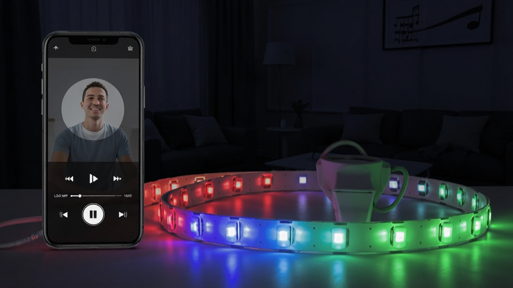 һ��չʾLED LAMP�����ɶ�ģʽ�ĳ���ͼ���������ֻ����������֣�LED�ƴ����Ž���任�����̵�����ɫ�ʣ������ǰ�ɫ���䣬����ͻ���ƹ������ֵ���������񶯸��ſᣬϸ�ڷḻ�����������ɾ����޶���Ԫ��