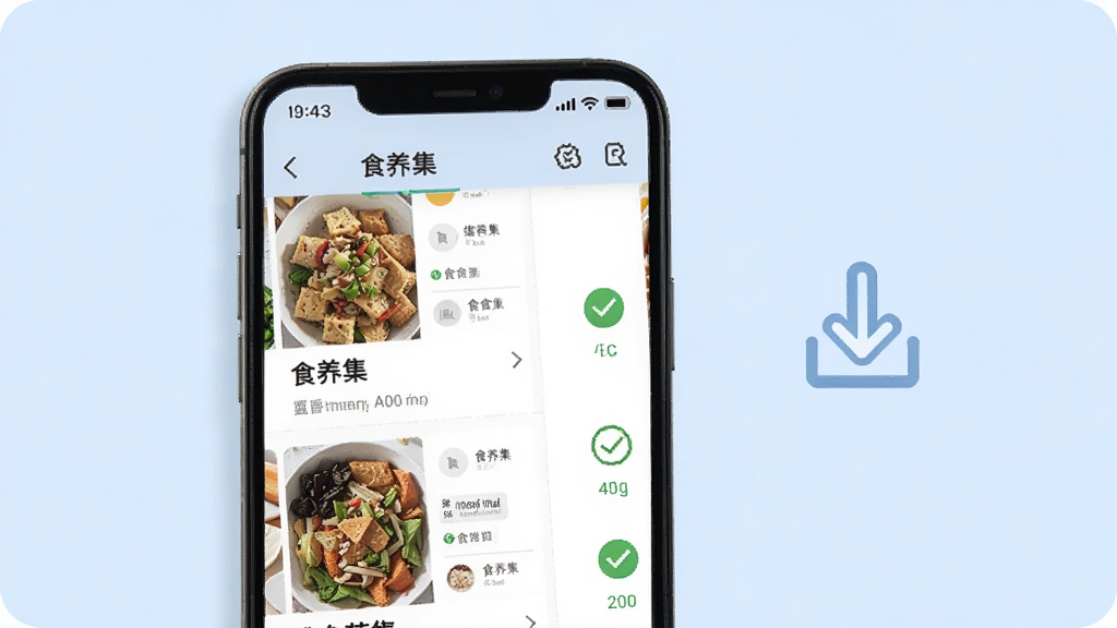 ʳ����App���߲鿴���ܵ��ֻ���ͼ���������ֻ���Ļ����ʾ���ѻ����ʳ���б����Ա���������ɵĹ�ѡ��ǣ������ǵ���ɫ�ģ���������ˬ�������������޶���Ԫ�ء�