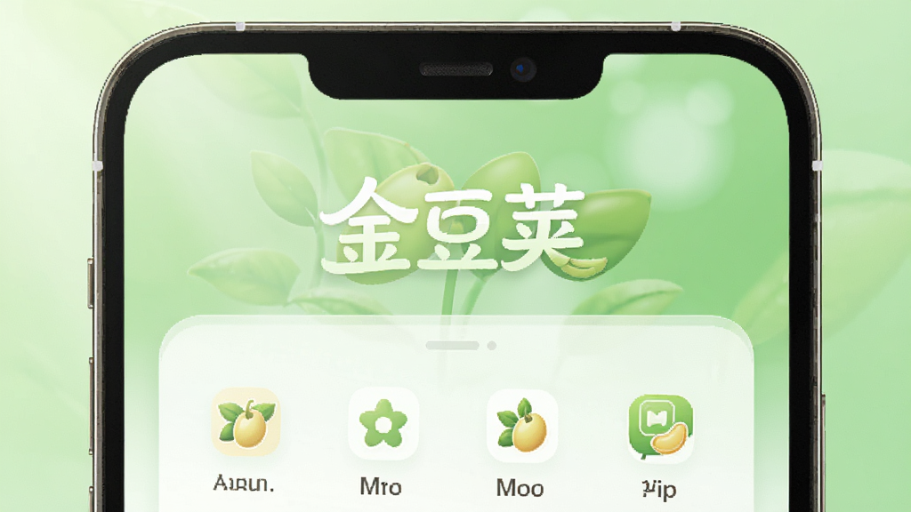һ��չʾ���𶹼ԡ�App���Ľ�����ֻ�����ͼ�������������ֻ���Ļ����Ļ����ʾ���𶹼ԡ��������Լ����Ĺ���ͼ�����У�������ǳ��ɫ���䣬���������¸ɾ��������������޶���Ԫ��