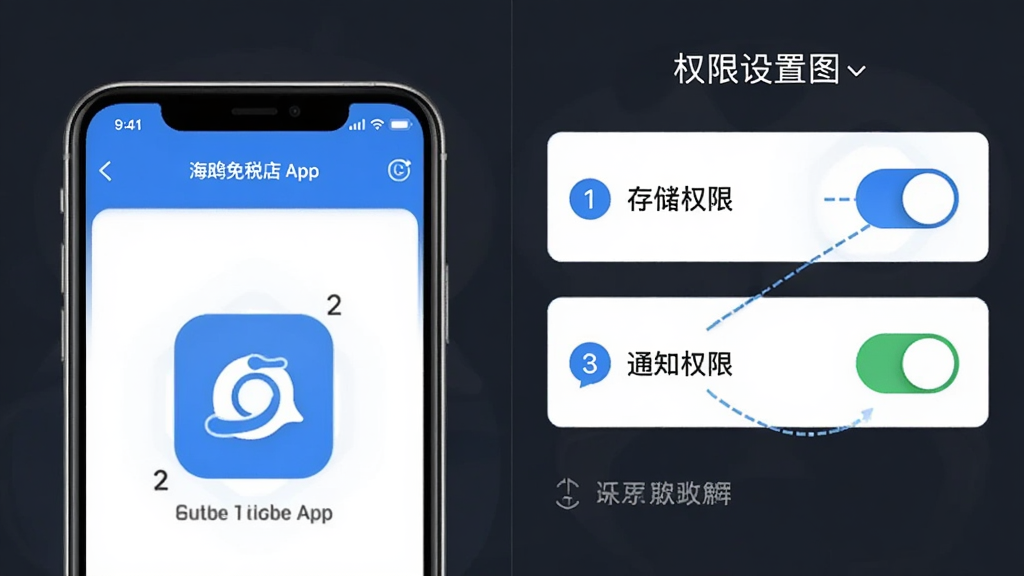 �����Ǻ�Ÿ��˰��App�İ�װ��Ȩ������ָ��ͼ������Ϊ���ҷ�����������ֻ���װ����ʾ��ͼ���Ҳ���Ȩ�������б�����ע���洢Ȩ�ޡ���֪ͨȨ�ޡ����أ��Ű���̳�ͼ�⣬����Ǽ���UI˵��ͼ��ϸ����ͻ�����ذ�ť�Ͳ�����ţ������������޶���Ԫ��