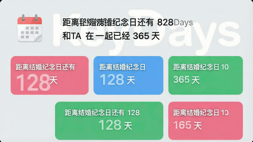 һ��KeyDaysӦ�����¼��б��Ľ�ͼ���ͼƬ��������չʾ�����ɫ�¼���Ƭ�����������ͼ�꣬�Ҳ���ʾ