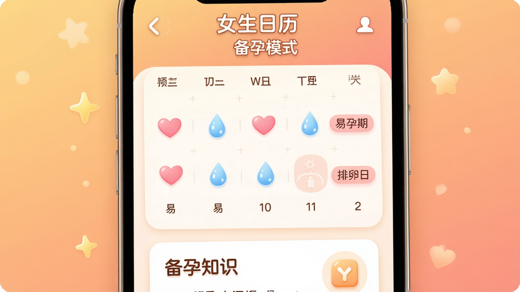 Ů����������ģʽ���棬�ֻ���Ļ����ʾ�����ϱ���˷�ɫ���ĺ���ɫˮ�η��ţ��Ա��С������ڡ��������ա���ǩ���·��С�����֪ʶ����Ƭ��������ůɫ�����䣬�����ܰ��ϸ������Բ�󣬻��ʸɾ�������Ϊ���ġ�Ů��������������ģʽ���������ڡ�