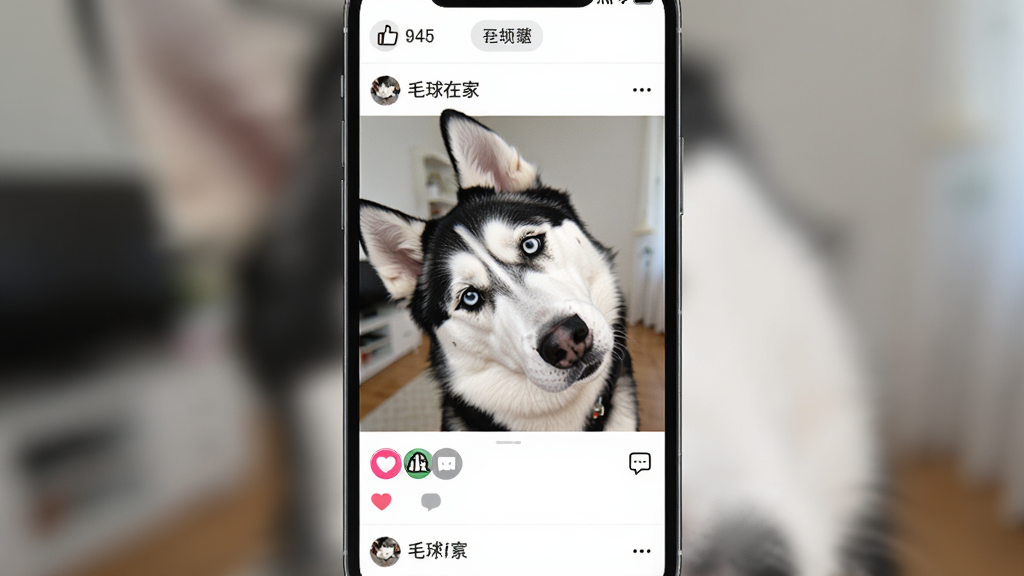 һ���ֻ���Ļ����չʾ��ë���ڼҡ��ľ�ѡ��Ϣ����������һֻ��ʿ����ͷ���ž�ͷ���·��а��ĺ�����ͼ�꣬����Ϊģ���ľӼһ���������Ϊ���¹���ʽ�����Ϊ�罻ý����棬ϸ�ڰ������������û��ǳƣ����ʸ��壬�ɾ����޶���Ԫ��