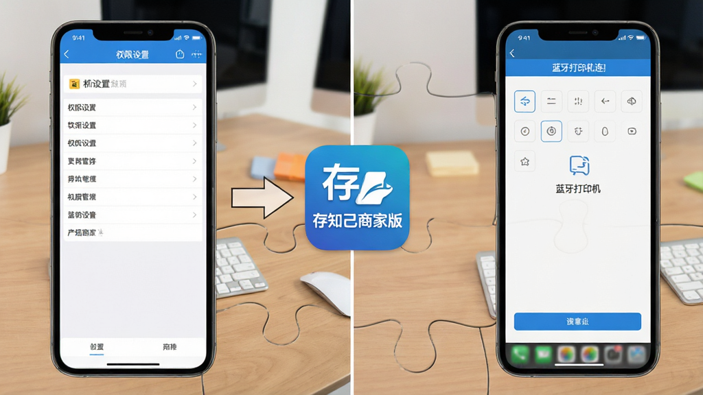 һ��չʾ�ֻ����̹����������������ƴͼ�������Ȩ������ҳ�棬�ұ���������ӡ�����ӽ��棬�м��м�ͷָ�򡰴�֪���̼Ұ桱��ͼ�꣬�����Ǽ������棬�������ֱ�ۣ����ʸɾ������ֱ�ǩ��ȷ��