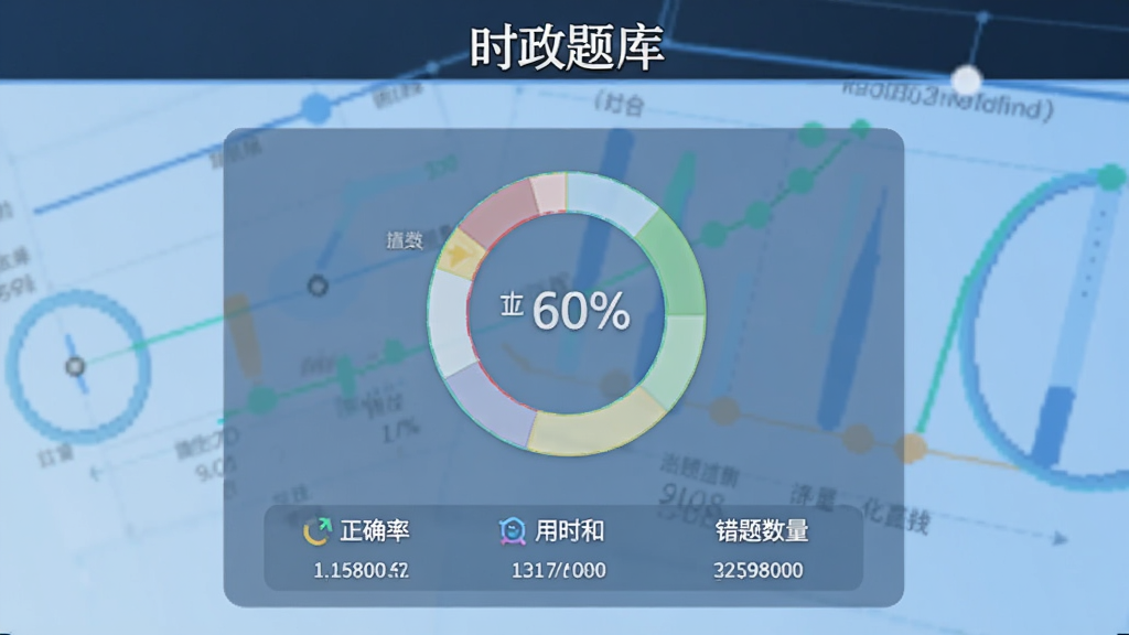 ʱ�����ģ�⿼�Խ��ҳ�棬��Ļ������ʾ��������ͼ���·��г���ȷ�ʡ���ʱ�ʹ��������������С�ʱ����⡱���ֱ�ʶ�������ǵ���ɫ���䣬��������ݿ��ӻ�����������������